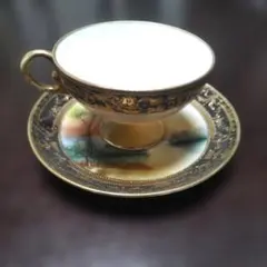 オールドノリタケ メープルリーフ印 アンティーク プレート 皿 骨董品