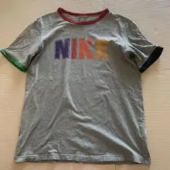 00sNIKE ナイキ リンガーネックTシャツ マルチカラー カマボコ デカ文字