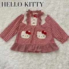 HELLO KITTY サンリオ ワンピース 子供用 ギンガムチェック　130のサムネイル