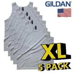 ⭐️⭐️ギルダン　タンクトップ5枚セット　グレー XL　匿名配送　送料無料