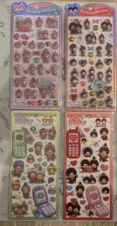 正規品　モンチッチ　うるちゅるポップシール　平成はっぴーフォン
