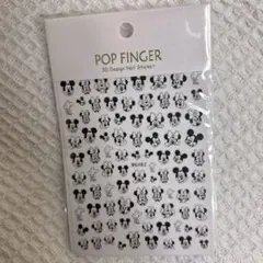 ミッキーミニーネイルシール　モノクロ　白黒