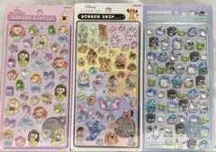 ディズニー　サンリオ　ボンボンドロップシール　海外製　はぴだんぶい　プリンセス