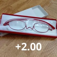 Theo レッドフレーム メガネ ケース付き Theo レッドオーバル型メガネ ケース付き - メルカリ