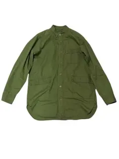 Nigel Cabournオリーブ　バンドカラーシャツ　ミリタリー 44のサムネイル