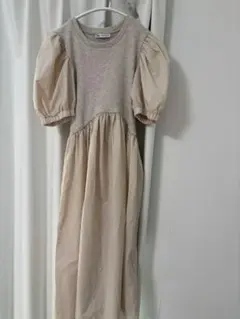 ZARA パフスリーブ ワンピース　M