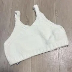 【新品】après les cours ニットベスト ホワイト 90-100