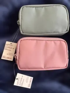 コンパクトポーチ ミントグリーン ピンク