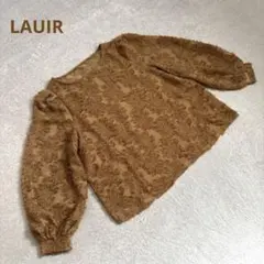 LAUIR フラワーシアージャガードブラウス 長袖 M
