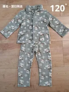 フリース　パジャマ　部屋着　ルームウェア　トナカイ　子供　キッズ　120