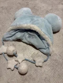 ディズニー ファンキャップ 被り物 水色 星 ミッキー