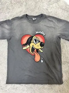 NastyDog ハートプリント Tシャツ グレー