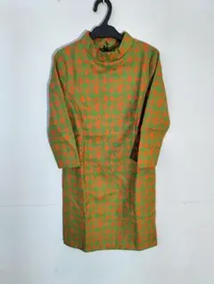 古着　レトロ・緑ワンピ♪70年代80年代ヴィンテージ昭和のサムネイル