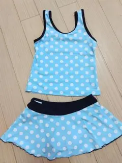 水色の水玉模様 ♡セパレート水着120cm