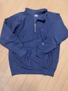 Champion チャコールグレー ハーフジップ トレーナー