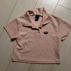 muahmuah ポロシャツ 半袖 ピンク ショート丈のサムネイル