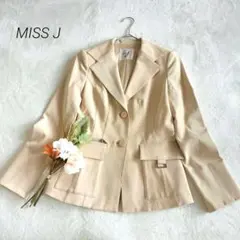 ミスジェイ テーラードジャケット M ベージュ 日本製 上品　フォーマル　入学式