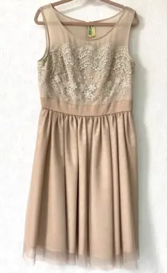 【美品クリーニング済】お呼ばれ＊チュール＊シアーワンピース＊刺繍＊結婚式＊謝恩会
