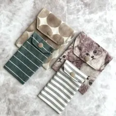 8. ポーチ　スナップポーチ　マルチポーチ　リップケース　ハンドメイド