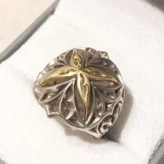 ジィオデシック　透かし　K18ゴールドシルバーリング 楽天市場】シルバー925 レース ゴールド リング 透かし 太幅