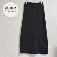 リノルーセ　しまむら　ロングスカート　ウエストゴム　バックスリット　ブラック