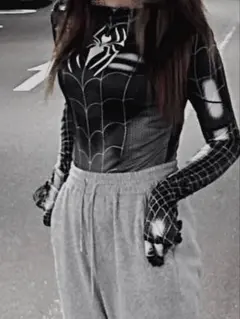 スパイダーマン風服ボディースーツ