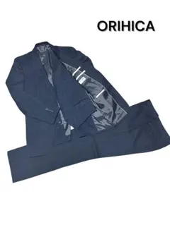 ORIHICA 3ピース　ネイビー チェック柄 ビジネススーツ