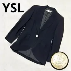★美品★イヴサンローラン　テーラードジャケット　カサンドラロゴ　銀ボタン　1B