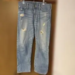 Laisse passeライトブルー ダメージ加工 ストレートジーンズのサムネイル