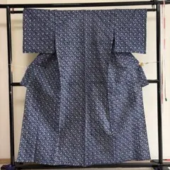■E6265■未使用品■木綿■藍染　有松絞り　浴衣■丈156　裄61■鳴海絞り