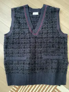 【Simplicite】ニットベスト　ネイビー