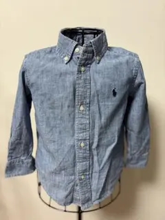 Ralph Lauren デニムブルー ボタンダウンシャツ 100cm