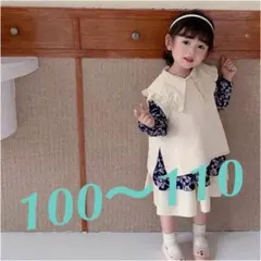 韓国 インポート ニット ベスト 脇スリット 厚手 100 11
