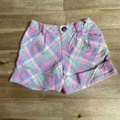メゾピアノ　ショートパンツ　120 チェック　綿100%