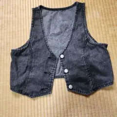 ダークグレー ノースリーブベスト Lサイズ