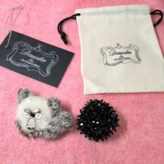 demodee 1点物 アートスペシャルベア ブローチ２点セット