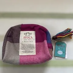 ＡＶＯＣＡマチ付ウール製化粧ポーチのサムネイル