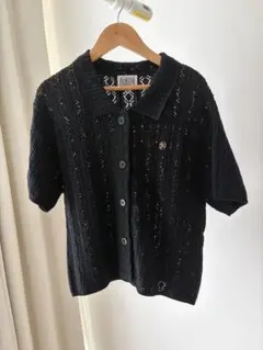 MARITHE FRANCOINS GIRBAUD 黒 半袖カーディガンのサムネイル