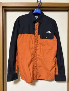 ノースフェイス　ヌプシシャツ　サイズM ブラック　オレンジ