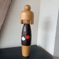 かずお作 創作こけし 木製こけし 少女 郷土玩具 民芸品 伝統工芸