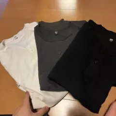 UNIQLO ワッフルヘンリーネックT 半袖3枚セット M/L