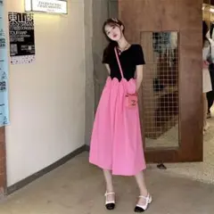 春夏コーデ❤️ロングワンピース　お出かけ 普段着　女子会 デート