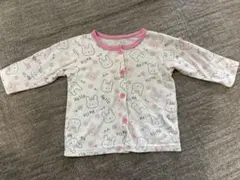 うさぎ柄　ベビーパジャマ 90cm　　上のみ ボタン