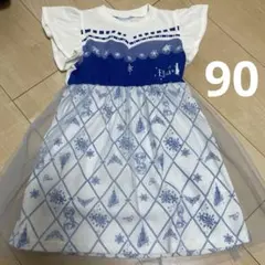 新品未使用　エルサ　ディズニー　プリンセス ワンピース 女の子 半袖ワンピース
