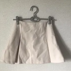 インパン裏地付きボックスプリーツフレアミニスカード