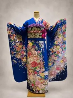 美品】正絹 辻ヶ花振袖7点フルセット 金彩 花絵巻 成人式 Mサイズ 