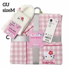 【新品】GU ジーユー/ハローキティ パジャマ 半袖　ショートパンツ　靴下