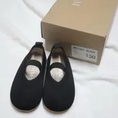 PADAM kids / latte flat shoes ブラック 黒