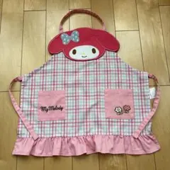 My Melody チェック柄 フリルエプロンのサムネイル