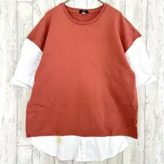 アイテムズアーバンリサーチ レイヤード風 プルオーバー 【M】 Tシャツ 半袖のサムネイル
